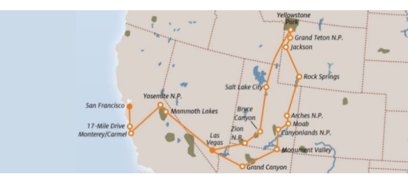 Parchi Nazionali da Los Angeles - Air - 15 notti ACCOMPAGNATO